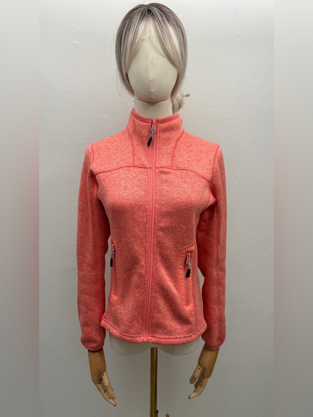 Icewear Iceland Full Zip Fleece Jacket XS Coral Pink Heathered Outdoor Hiking